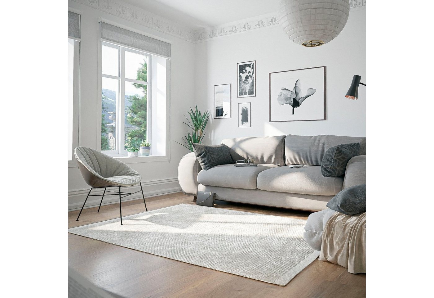 OTTO home Wollteppich Woolscape, rechteckig, Höhe: 10 mm, Wendeteppich, handgewebte Qualität, meliert, reine Wolle, Wohnzimmer OTTO home Wollteppich Woolscape, rechteckig, Höhe: 10 mm, Wendeteppich, handgewebte Qualität, meliert, reine Wolle, Wohnzimmer von OTTO home