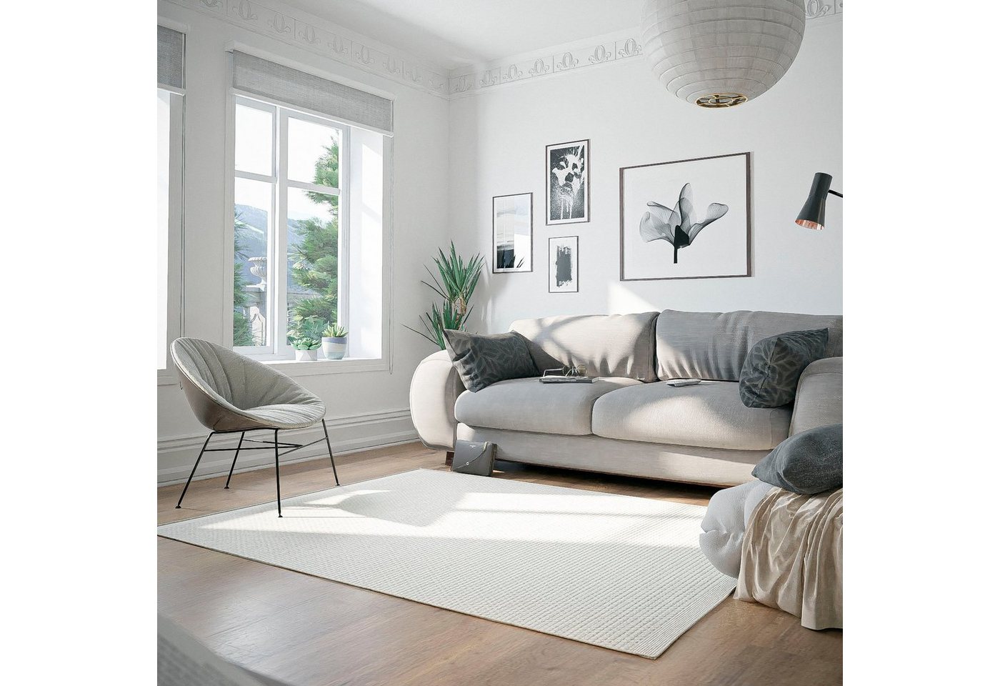 OTTO home Wollteppich Woolscape 1, rechteckig, Höhe: 10 mm, Wendeteppich, handgewebte Qualität, Uni, reine Wolle, Wohnzimmer OTTO home Wollteppich Woolscape 1, rechteckig, Höhe: 10 mm, Wendeteppich, handgewebte Qualität, Uni, reine Wolle, Wohnzimmer von OTTO home