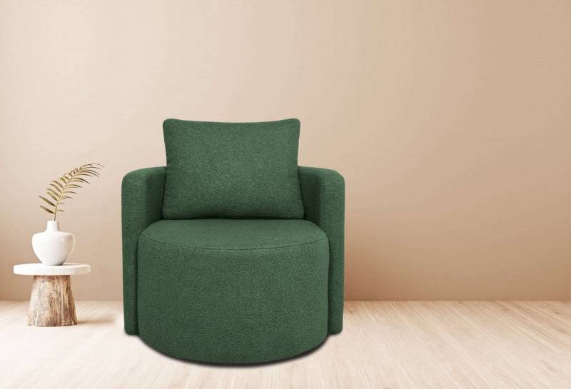 andas 1,5-Sitzer, mit wendbarem Rückenkissen, auch in recyceltem Stoff erhältlich von andas