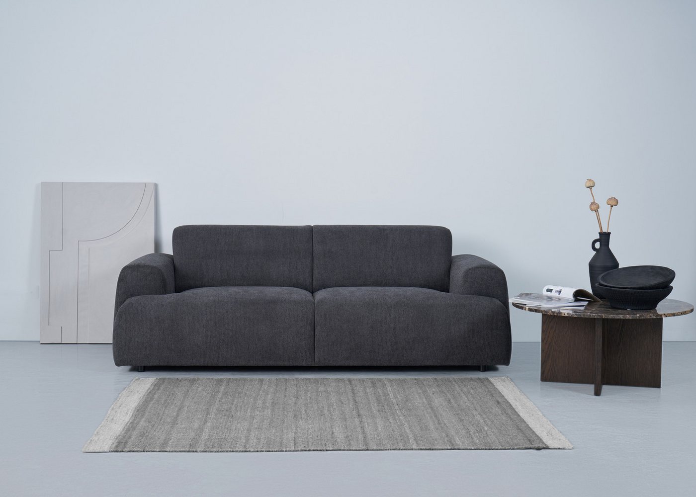 andas 2,5-Sitzer Linkka, Breite 217 cm, in einem weichen Chenille-Stoff, mit Wellenunterfederung andas 2,5-Sitzer Linkka, Breite 217 cm, in einem weichen Chenille-Stoff, mit Wellenunterfederung von andas