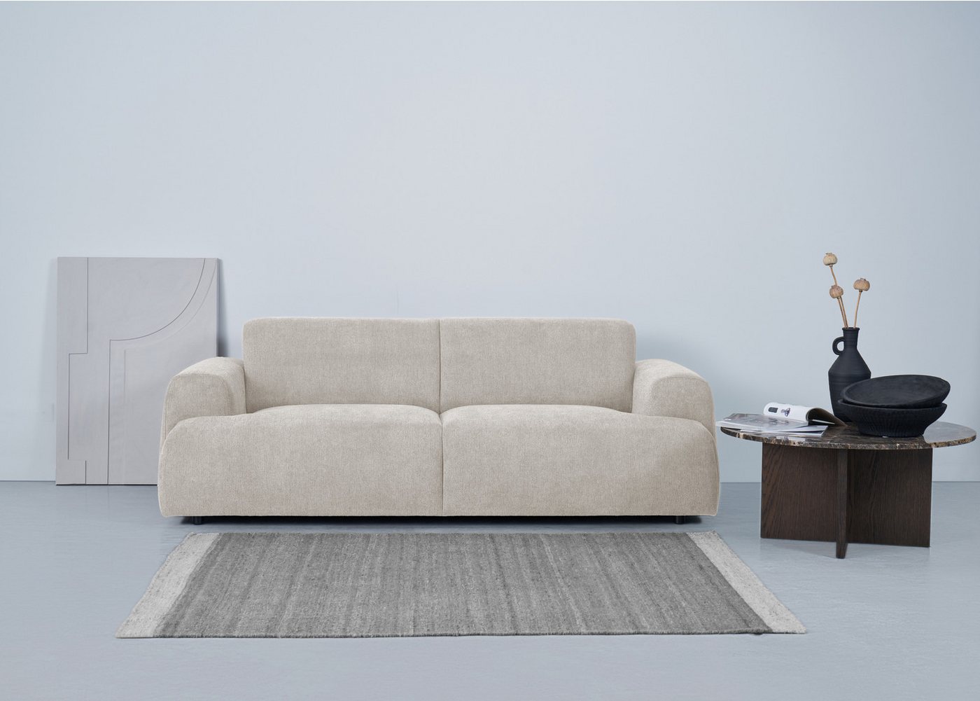 andas 2,5-Sitzer Linkka, Breite 217 cm, in einem weichen Chenille-Stoff, mit Wellenunterfederung andas 2,5-Sitzer Linkka, Breite 217 cm, in einem weichen Chenille-Stoff, mit Wellenunterfederung von andas