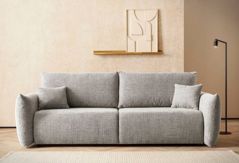 INOSIGN 3-Sitzer MAVAS Schlafsofa mit Bettkasten, ca.240/108cm (Liegefläche 212/145 cm), Cord, Chenille, Struktur von INOSIGN