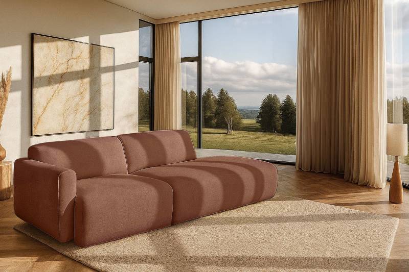 andas 2-Sitzer Myrland, Breite 220 cm, Chenille, Easy Clean Stoff, mit Kaltschaum von andas