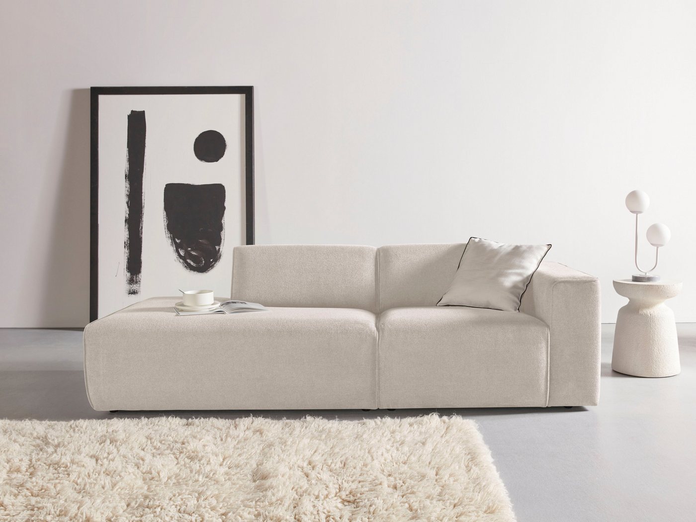 andas 2-Sitzer Noord mit Kedernaht, Breite 227 cm, Cord, Struktur, Webstoff, mit Wellenunterfederung, Massivholzrahmen andas 2-Sitzer Noord mit Kedernaht, Breite 227 cm, Cord, Struktur, Webstoff, mit Wellenunterfederung, Massivholzrahmen von andas