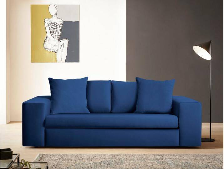 andas 2-Sitzer SLEETLAND XXL in Samtvelours oder Vintage-Leder-Optik, besonders groß und bequem, blau, Navy blue andas 2-Sitzer SLEETLAND XXL in Samtvelours oder Vintage-Leder-Optik, besonders groß und bequem, blau, Navy blue von andas