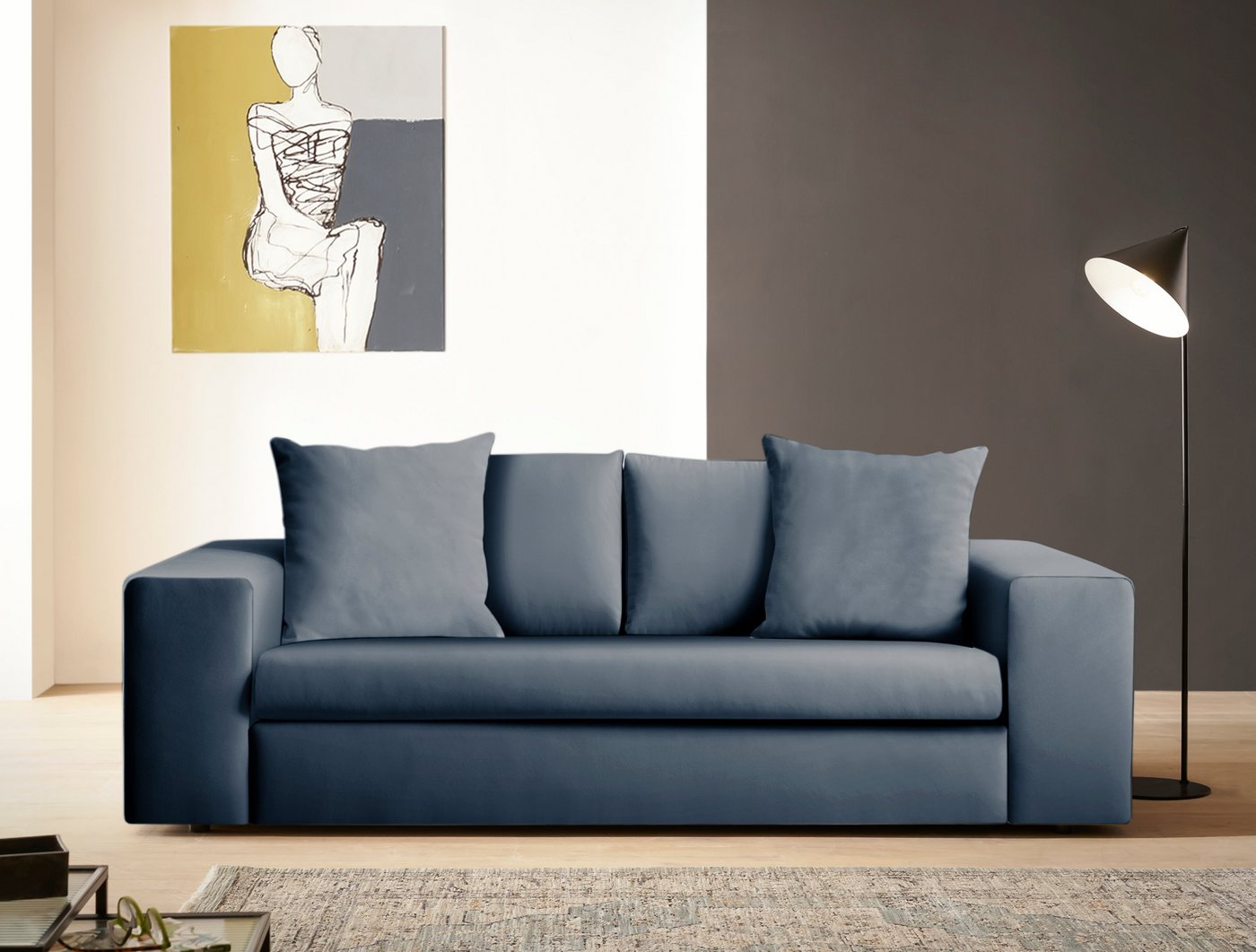 andas 2-Sitzer SLEETLAND XXL in Samtvelours oder Vintage-Leder-Optik, besonders groß und bequem andas 2-Sitzer SLEETLAND XXL in Samtvelours oder Vintage-Leder-Optik, besonders groß und bequem von andas