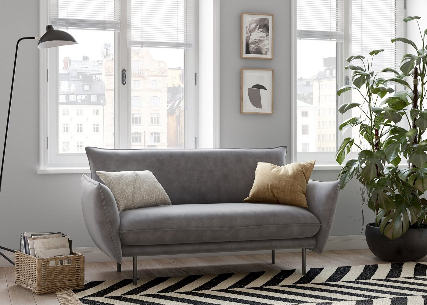 andas 2-Sitzer Stine, Besonderes Design durch Kissenoptik und Keder, by Morten Georgsen andas 2-Sitzer Stine, Besonderes Design durch Kissenoptik und Keder, by Morten Georgsen von andas