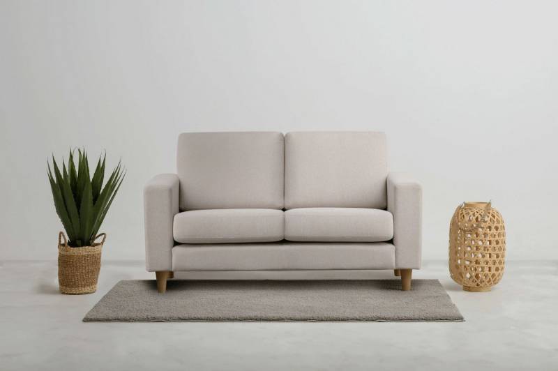 andas 2-Sitzer Tvinno, im skandinavischen Stil, mit Massivholzfüßen, Breite 155 cm von andas