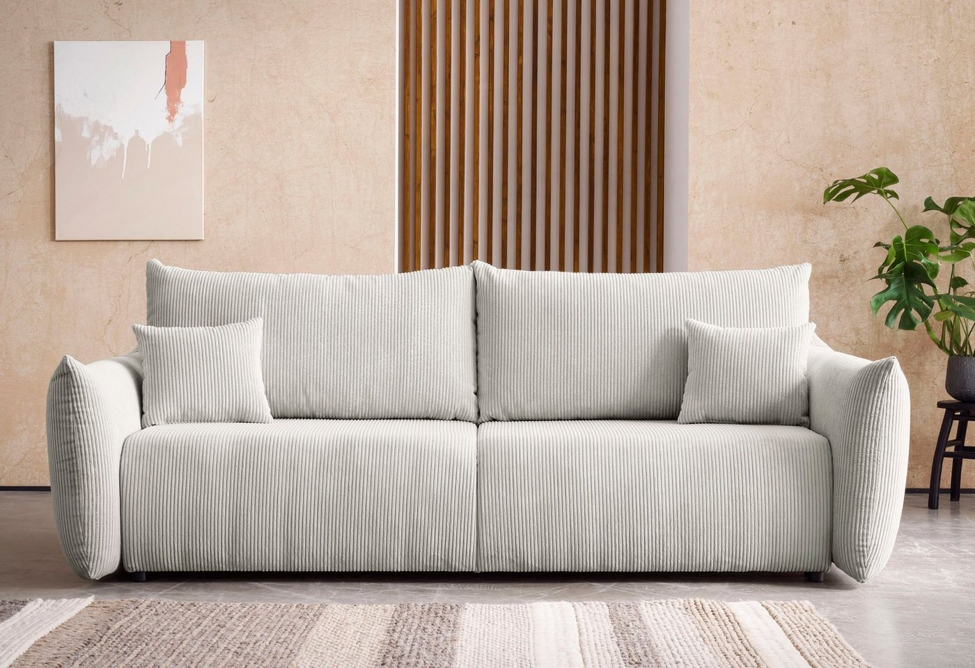 INOSIGN 3-Sitzer MAVAS Schlafsofa mit Bettkasten, ca.240/108cm (Liegefläche 212/145 cm), Cord, Chenille, Struktur INOSIGN 3-Sitzer MAVAS Schlafsofa mit Bettkasten, ca.240/108cm (Liegefläche 212/145 cm), Cord, Chenille, Struktur von INOSIGN