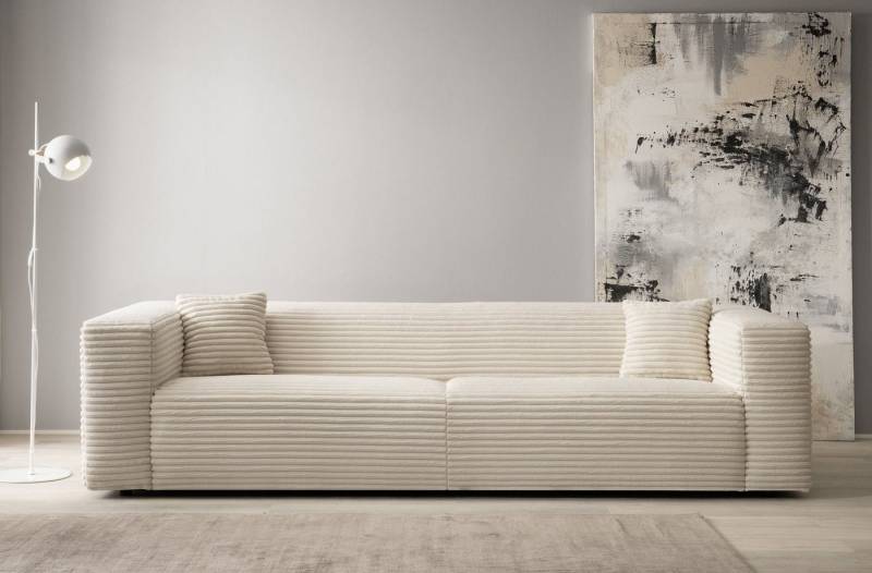 andas 3-Sitzer BAKELS, Couch in Cord oder Boucle-Stoff, Sofa im modernen Design, bequemer Sitzkomfort,in 2 Stoffen und 8 Farben lieferbar von andas