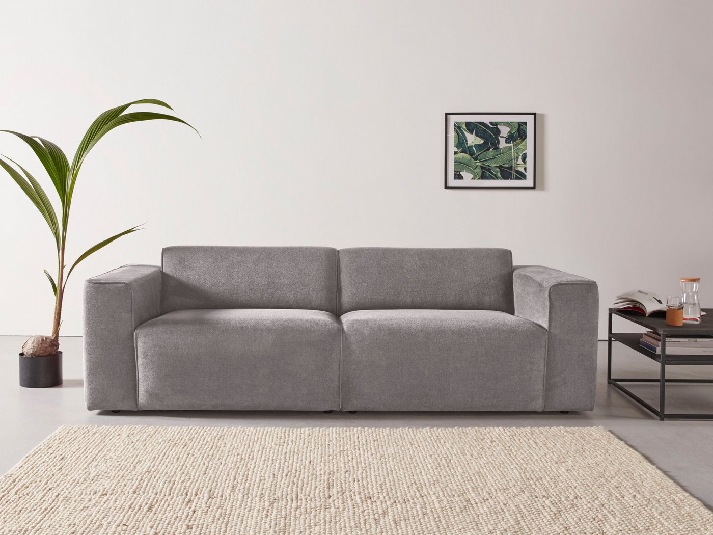 andas 3-Sitzer Noord mit Kedernaht, Breite 232 cm, Cord, Struktur, Webstoff, mit Wellenunterfederung, Massivholzrahmen andas 3-Sitzer Noord mit Kedernaht, Breite 232 cm, Cord, Struktur, Webstoff, mit Wellenunterfederung, Massivholzrahmen von andas