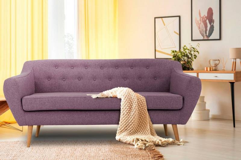 andas 3-Sitzer Renne, mit Heftung im Rücken im skandinavischem Stil andas 3-Sitzer Renne, mit Heftung im Rücken im skandinavischem Stil von andas