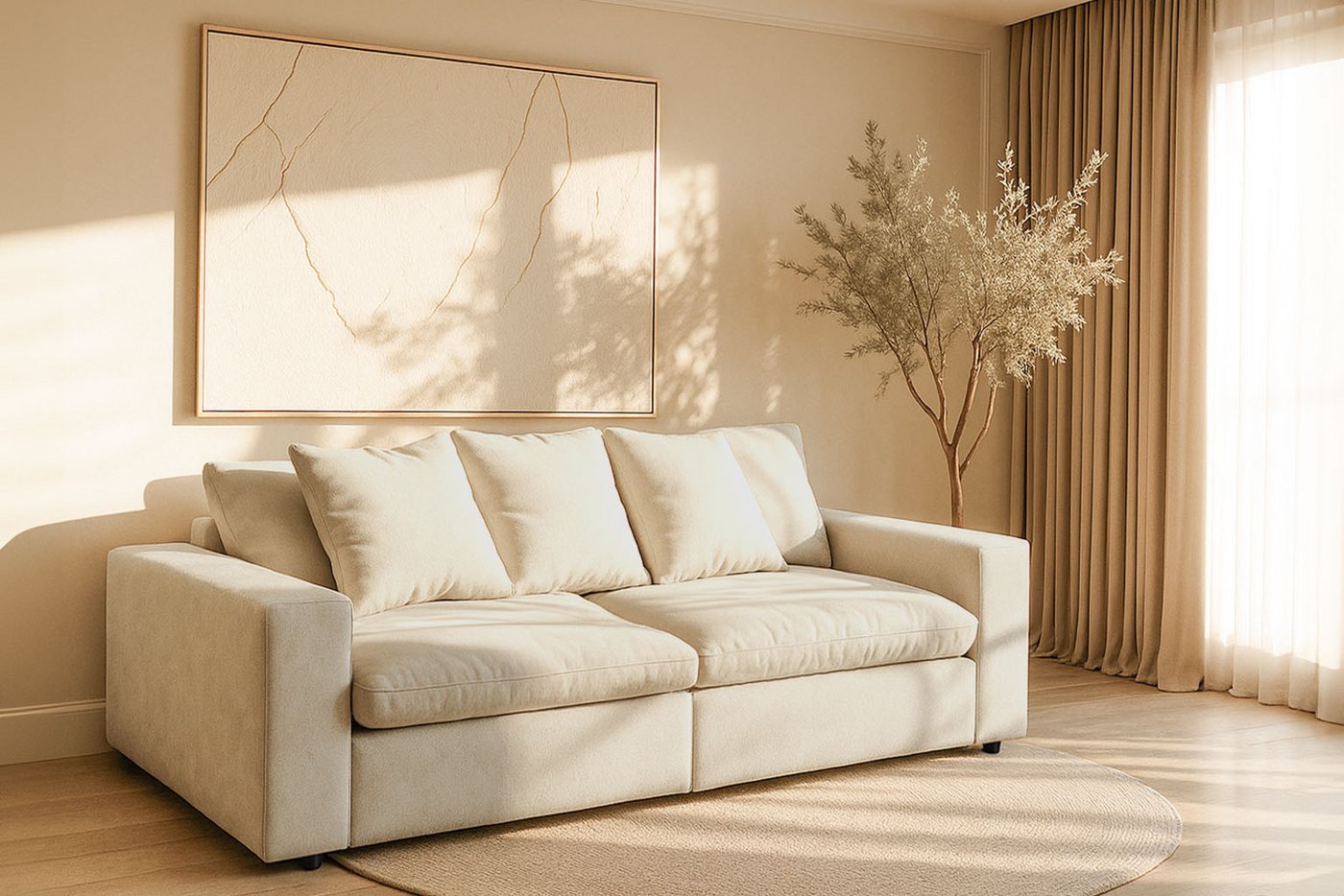 andas 3-Sitzer Venslev, Lounge-Sofa, mit extra tiefer Sitzfläche und losen Kissen andas 3-Sitzer Venslev, Lounge-Sofa, mit extra tiefer Sitzfläche und losen Kissen von andas