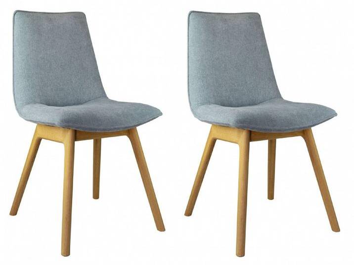 andas 4-Fußstuhl Ramon (Set, 2 St), mit Massivholzbeinen, blau, Storm 71, aqua von andas