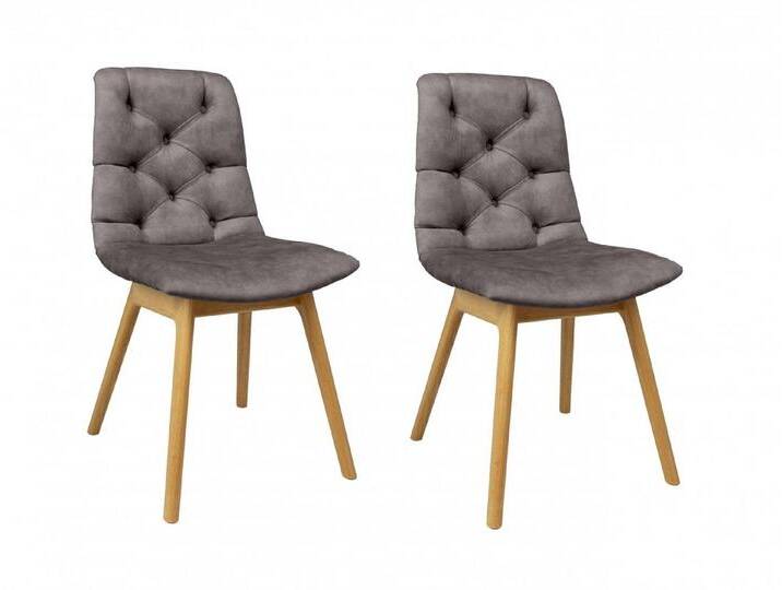 andas 4-Fußstuhl Ramon (Set, 2 St), mit Massivholzbeinen, braun von andas