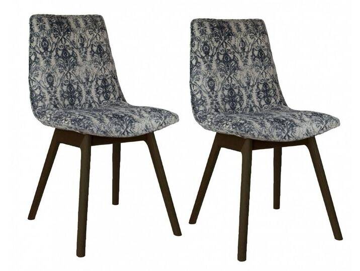 andas 4-Fußstuhl Ramon (Set, 2 St), mit Massivholzbeinen, grau, Buche Wenge von andas