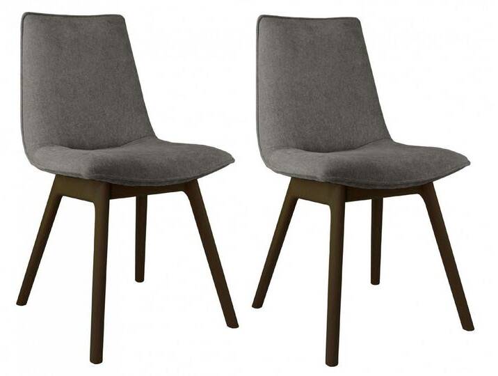 andas 4-Fußstuhl Ramon (Set, 2 St), mit Massivholzbeinen, grau, Storm 97, grau von andas