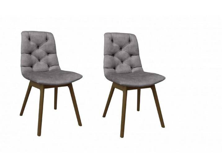 andas 4-Fußstuhl Ramon (Set, 2 St), mit Massivholzbeinen, grau von andas