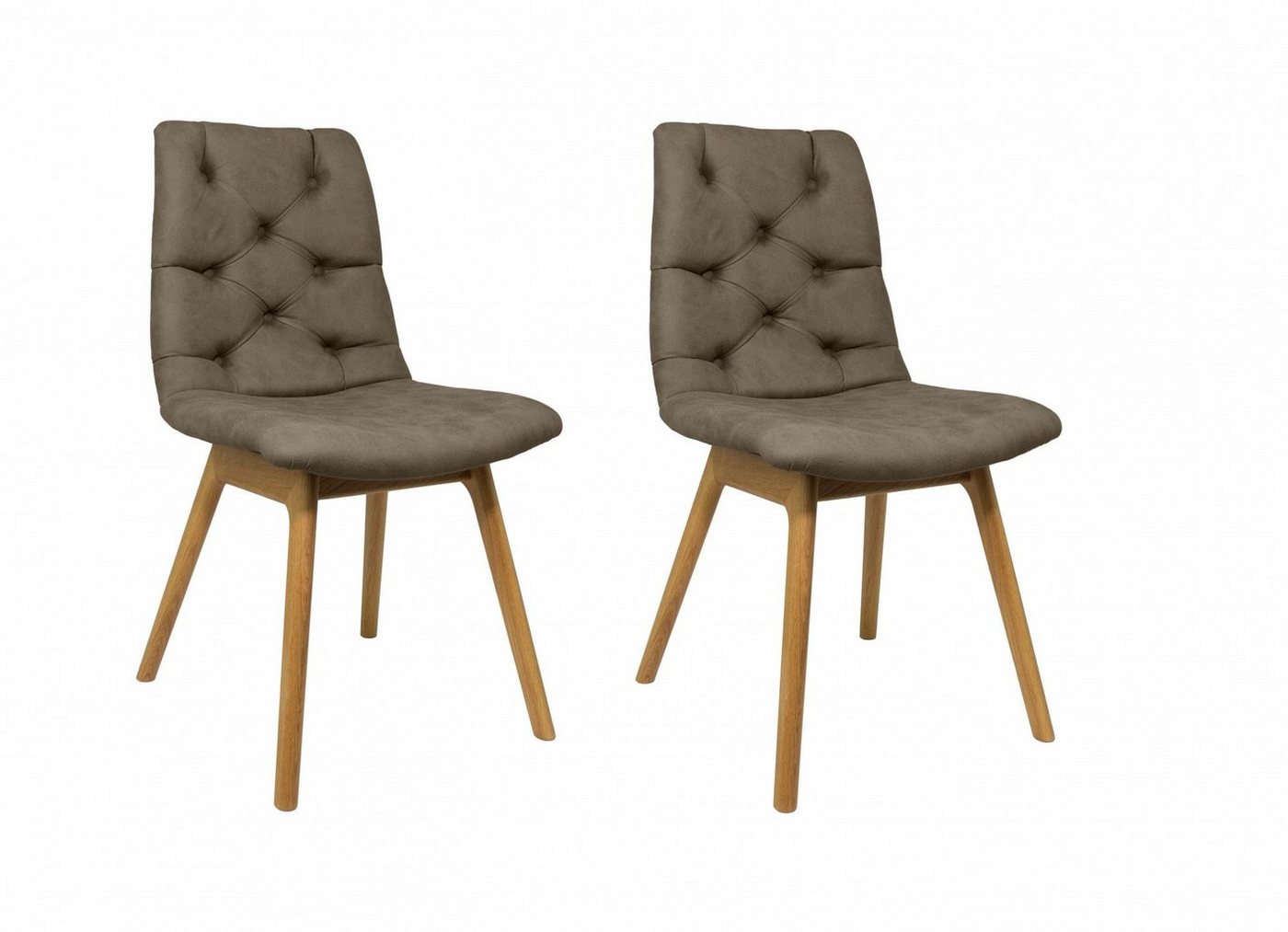 andas 4-Fußstuhl Ramon (Set, 2 St), mit Massivholzbeinen, verschiedene Stoffe und Farben von andas