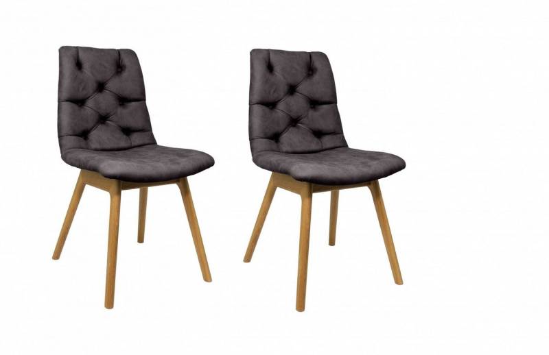 andas 4-Fußstuhl Ramon (Set, 2 St), mit Massivholzbeinen, verschiedene Stoffe und Farben von andas