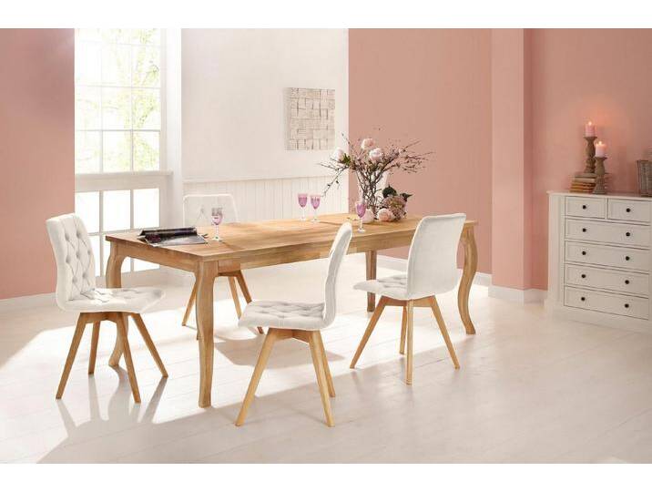 andas 4-Fußstuhl Rania (Set, 2 St), Im 2er/4er/6er-Set, beige, 2 St., creme von andas