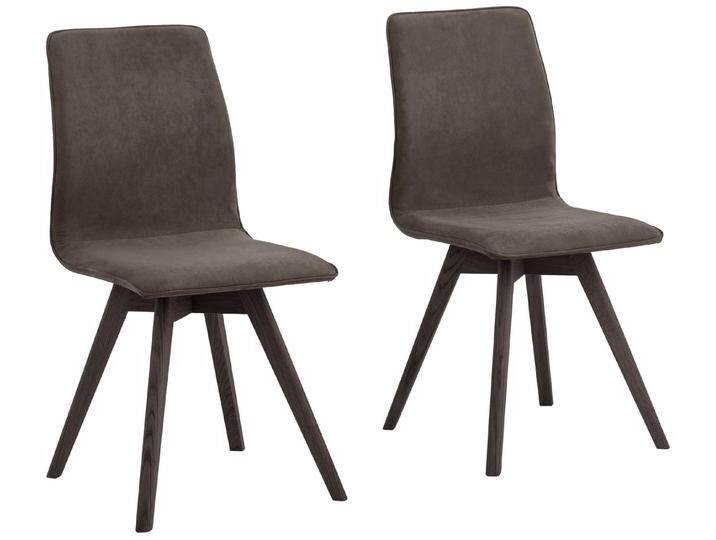 andas 4-Fußstuhl Rania (Set, 2 St), mit Massivholzbeinen, braun, braun von andas