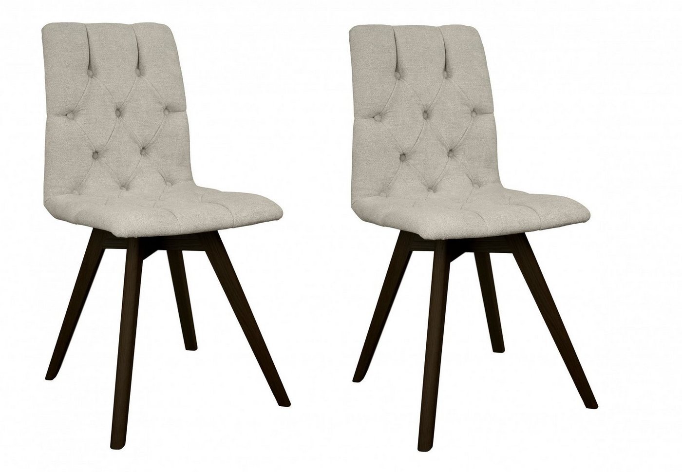 andas Esszimmerstuhl Rania (Set, 2 St), mit Massivholzbeinen von andas