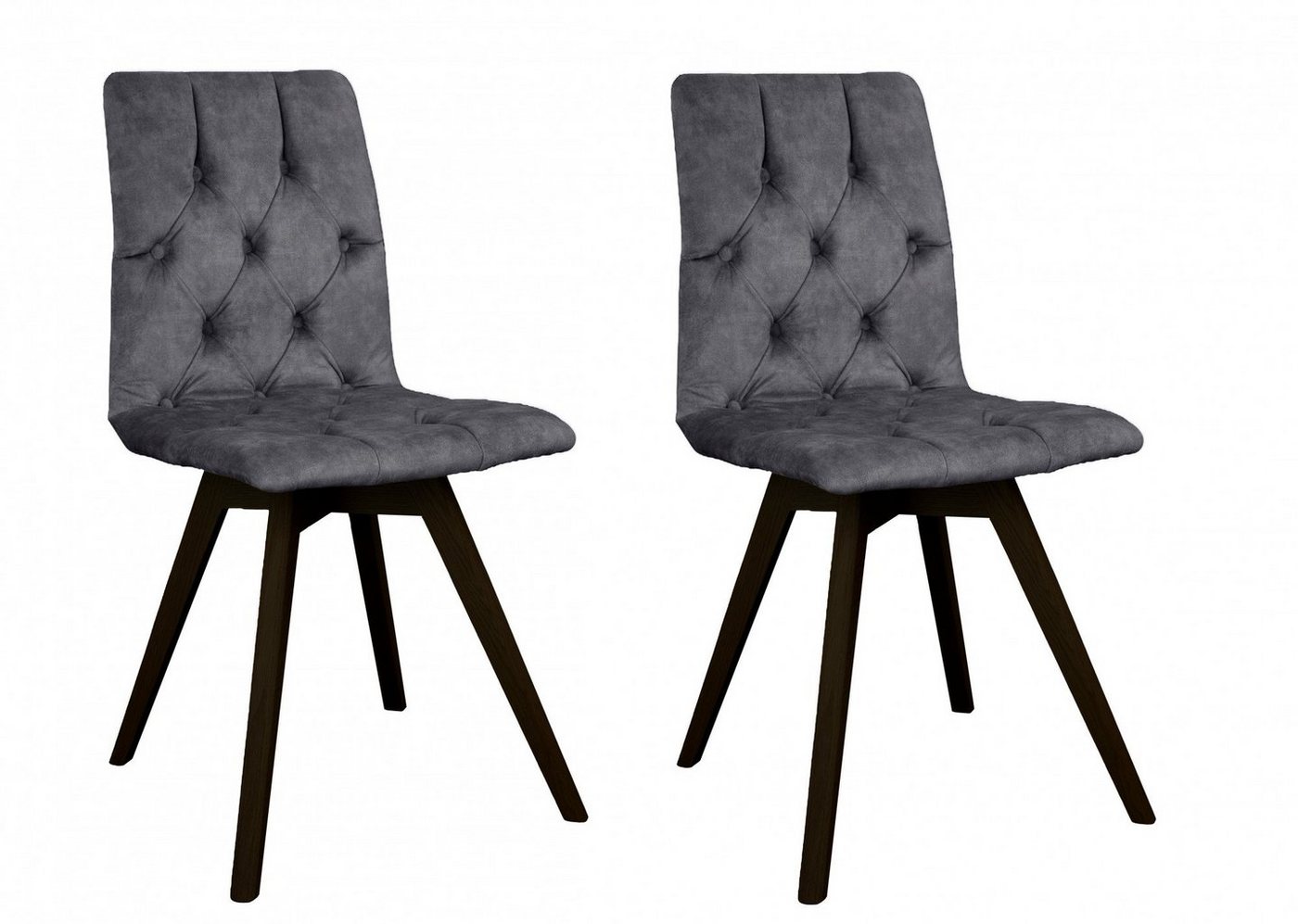 andas Esszimmerstuhl Rania (Set, 2 St), mit Massivholzbeinen von andas