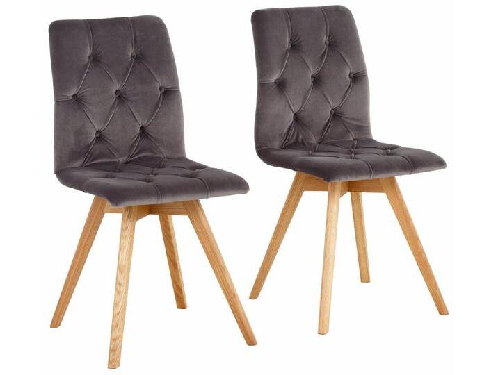 andas 4-Fußstuhl Rania (Set, 4 St), Im 2er/4er/6er-Set, grau, 4 St., grau von andas