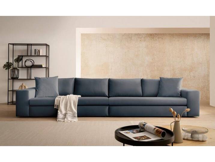 andas 4-Sitzer SLEETLAND XXL in Samtvelours oder Vintage-Leder-Optik, besonders groß und bequem, grau, Anthrazit andas 4-Sitzer SLEETLAND XXL in Samtvelours oder Vintage-Leder-Optik, besonders groß und bequem, grau, Anthrazit von andas