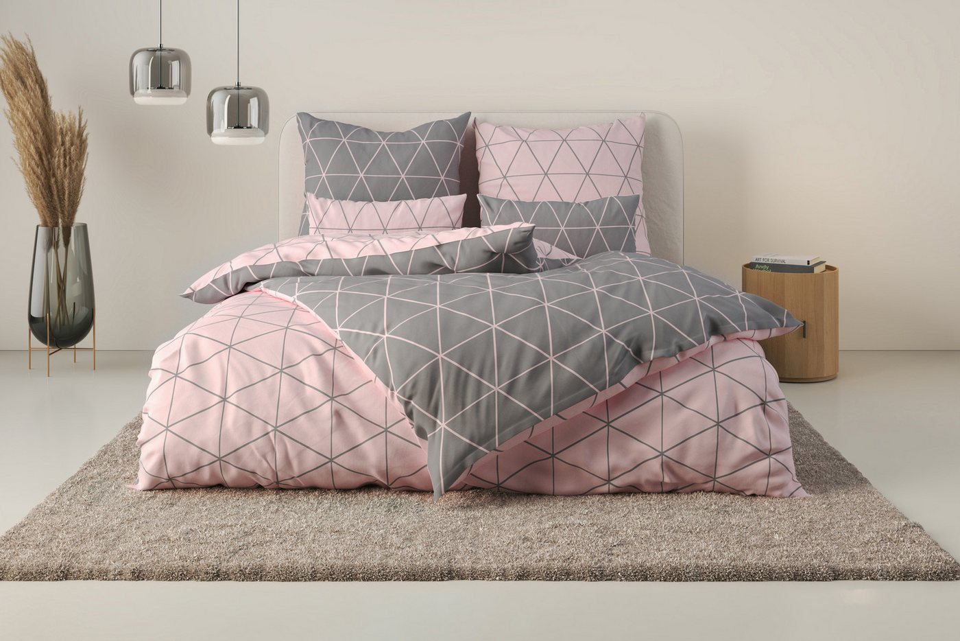 andas Bettwäsche Balsby, Renforcé, 2 teilig, in Gr. 135x200 oder 155x220 cm, 100% Baumwolle von andas