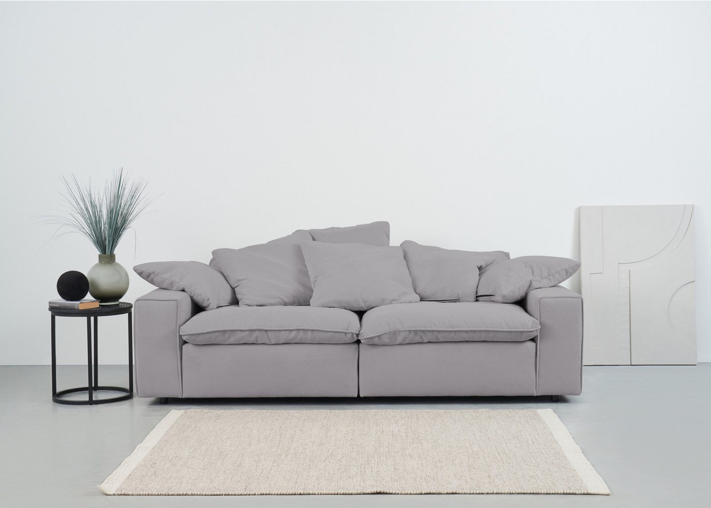 andas Big-Sofa Venslev, Lounge-Sofa, mit extra tiefer Sitzfläche und losen Kissen von andas