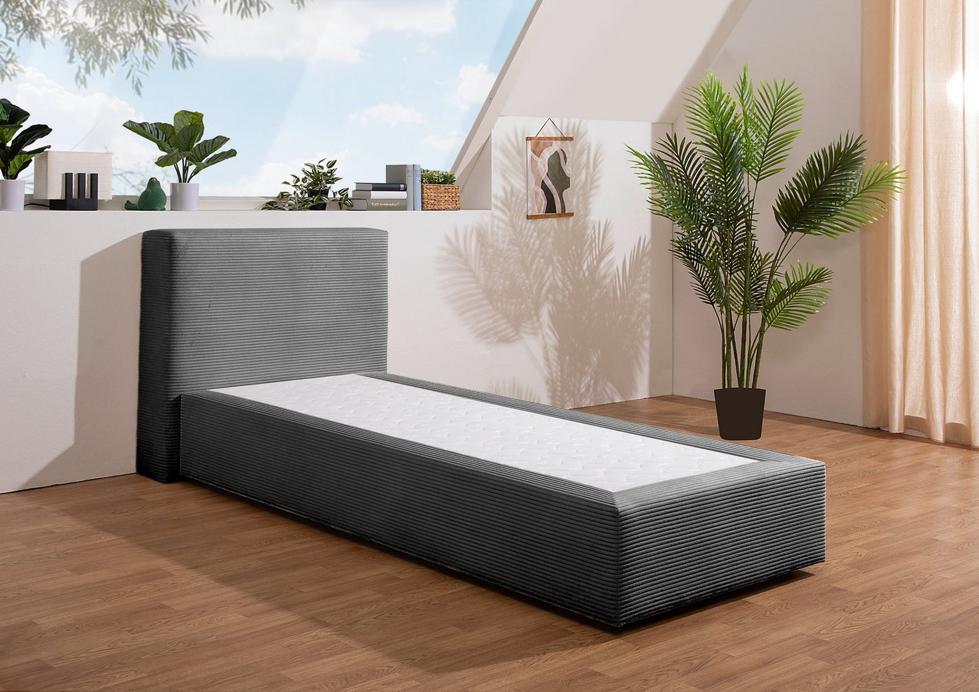 andas Boxspringbett Åby, In Cord Bezug, wahlweise mit und ohne Matrazte erhältlich andas Boxspringbett Åby, In Cord Bezug, wahlweise mit und ohne Matrazte erhältlich von andas