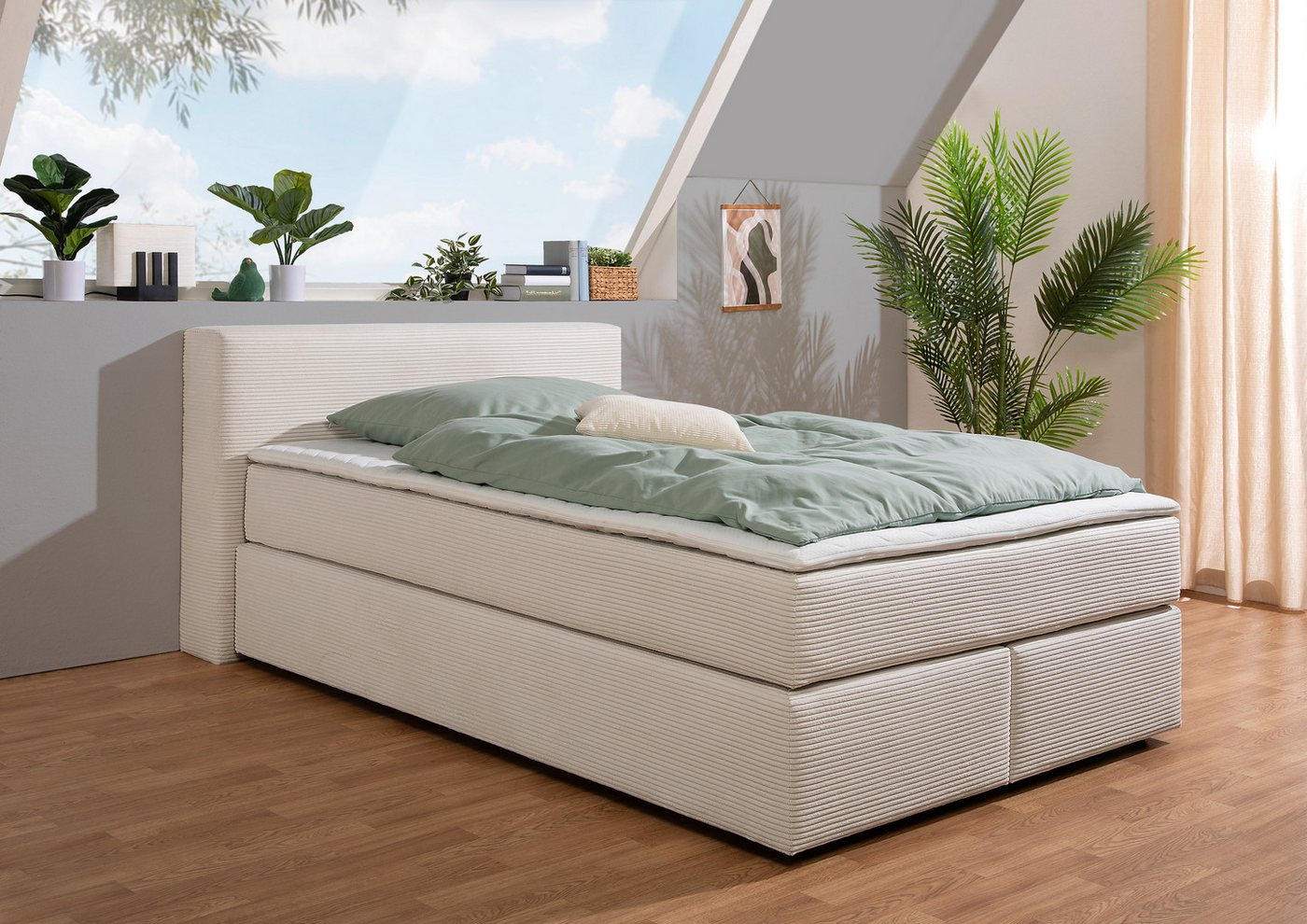 andas Boxspringbett Åby, In Cord Bezug, wahlweise mit und ohne Matrazte erhältlich andas Boxspringbett Åby, In Cord Bezug, wahlweise mit und ohne Matrazte erhältlich von andas