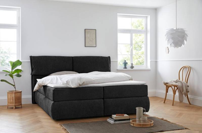 andas Boxspringbett Jenson, in 4 Farben, 4 Breiten, 3 Matratzenarten in 2 Härtegraden, Topper von andas