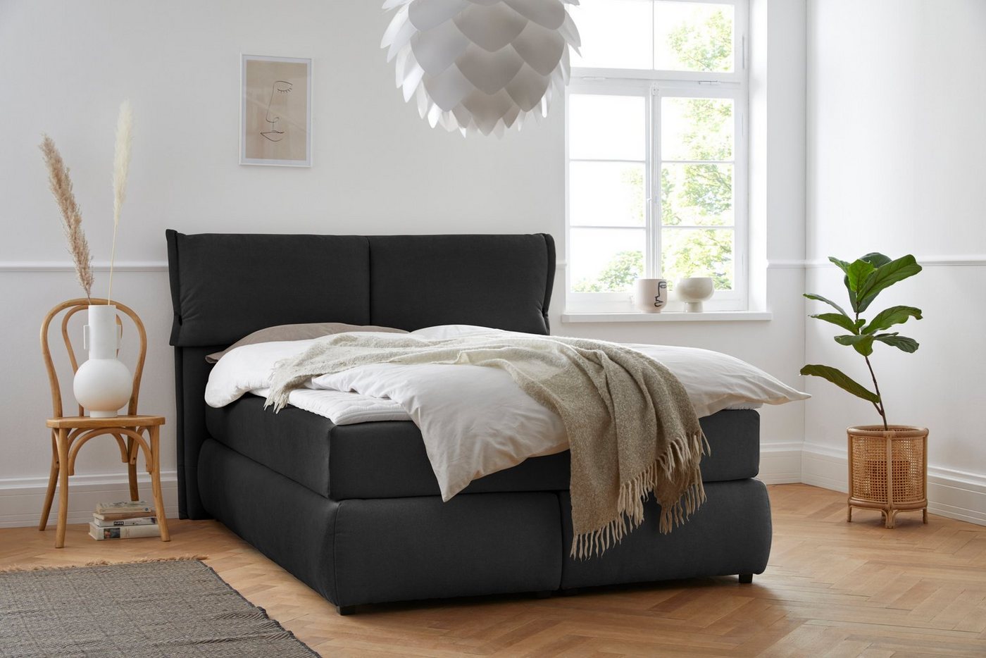 andas Boxspringbett Jenson, in 4 Farben, 4 Breiten, 3 Matratzenarten in 2 Härtegraden, Topper andas Boxspringbett Jenson, in 4 Farben, 4 Breiten, 3 Matratzenarten in 2 Härtegraden, Topper von andas
