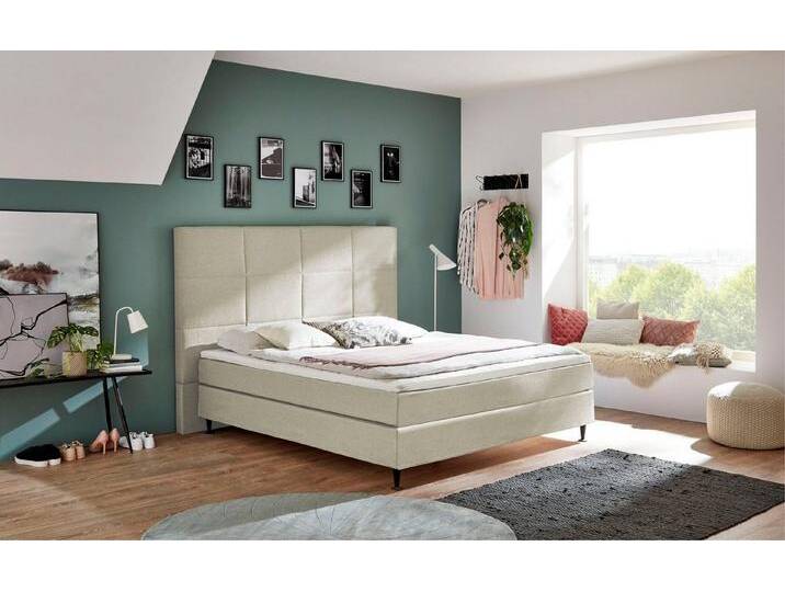 andas Boxspringbett Linja, mit Hotelbett-Charakter, Komfortliegehöhe und Topper inklusive, beige, creme andas Boxspringbett Linja, mit Hotelbett-Charakter, Komfortliegehöhe und Topper inklusive, beige, creme von andas