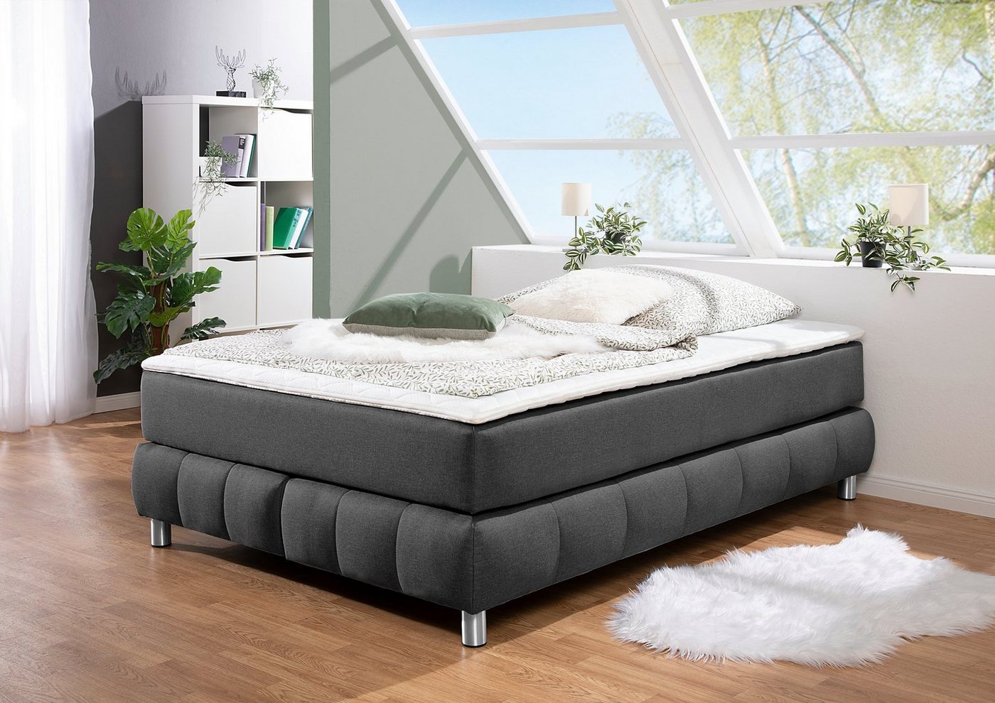 andas Boxspringbett Salo, Ohne Kopfteil, inkl. Topper, auch in Überlänge 220 cm andas Boxspringbett Salo, Ohne Kopfteil, inkl. Topper, auch in Überlänge 220 cm von andas