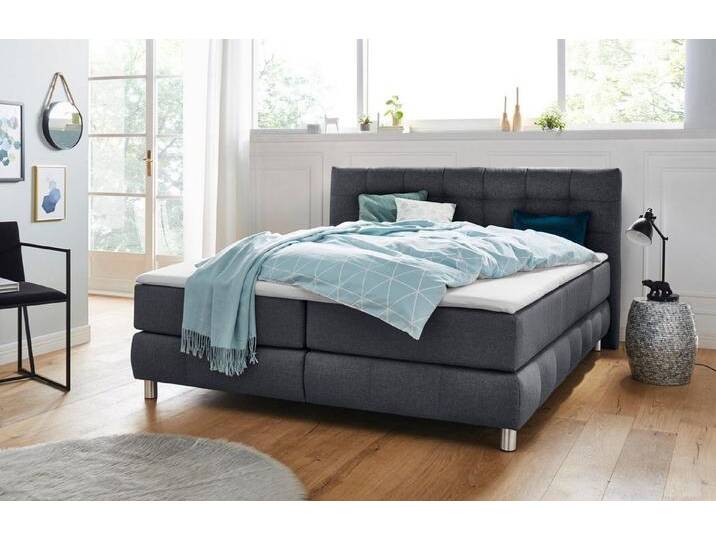 andas Boxspringbett Salo XXL, in Samtoptik oder Struktur, 6 Breiten in Überlänge 220cm, 4 Härtegrade, grau, 7-Zonen-Tonnentaschen-Federkernmatratze andas Boxspringbett Salo XXL, in Samtoptik oder Struktur, 6 Breiten in Überlänge 220cm, 4 Härtegrade, grau, 7-Zonen-Tonnentaschen-Federkernmatratze von andas