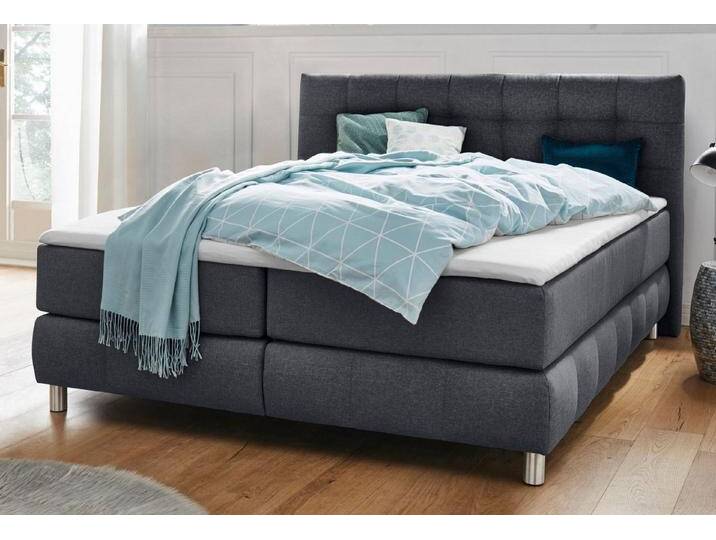 andas Boxspringbett Salo XXL, in Samtoptik oder Struktur, 6 Breiten in Überlänge 220cm, 4 Härtegrade, grau, 7-Zonen-Tonnentaschen-Federkernmatratze andas Boxspringbett Salo XXL, in Samtoptik oder Struktur, 6 Breiten in Überlänge 220cm, 4 Härtegrade, grau, 7-Zonen-Tonnentaschen-Federkernmatratze von andas