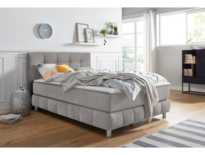 andas Boxspringbett Salo XXL, in Samtoptik oder Struktur, 6 Breiten in Überlänge 220cm, 4 Härtegrade, grau, 7-Zonen-Tonnentaschen-Federkernmatratze andas Boxspringbett Salo XXL, in Samtoptik oder Struktur, 6 Breiten in Überlänge 220cm, 4 Härtegrade, grau, 7-Zonen-Tonnentaschen-Federkernmatratze von andas