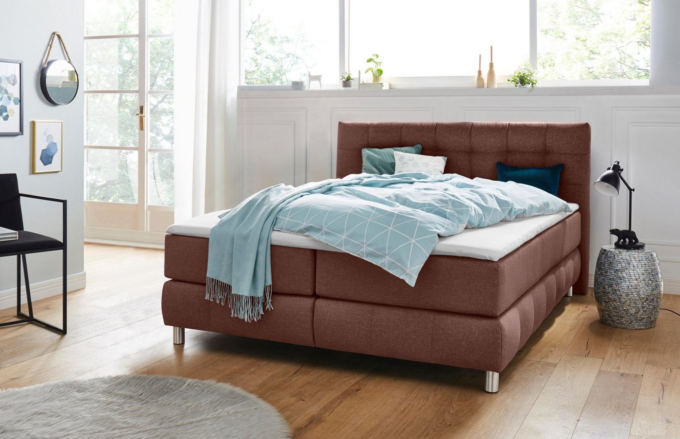 andas Boxspringbett Salo XXL, in Samtoptik oder Struktur, 6 Breiten in Überlänge 220cm, 4 Härtegrade andas Boxspringbett Salo XXL, in Samtoptik oder Struktur, 6 Breiten in Überlänge 220cm, 4 Härtegrade von andas