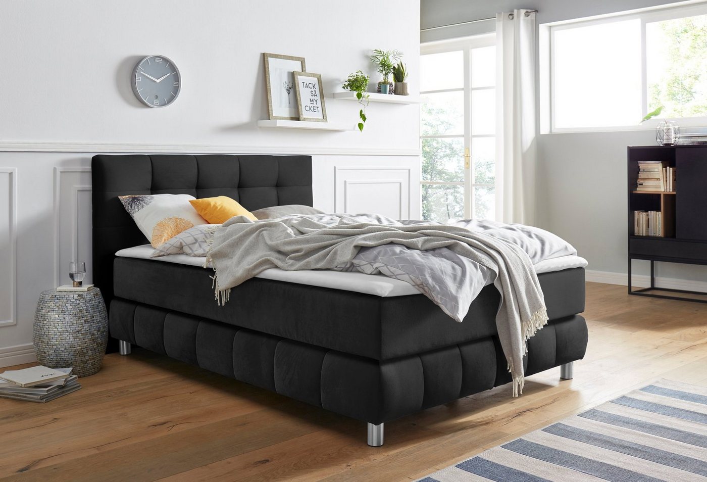 andas Boxspringbett Salo XXL, in Samtoptik oder Struktur, 6 Breiten in Überlänge 220cm, 4 Härtegrade andas Boxspringbett Salo XXL, in Samtoptik oder Struktur, 6 Breiten in Überlänge 220cm, 4 Härtegrade von andas
