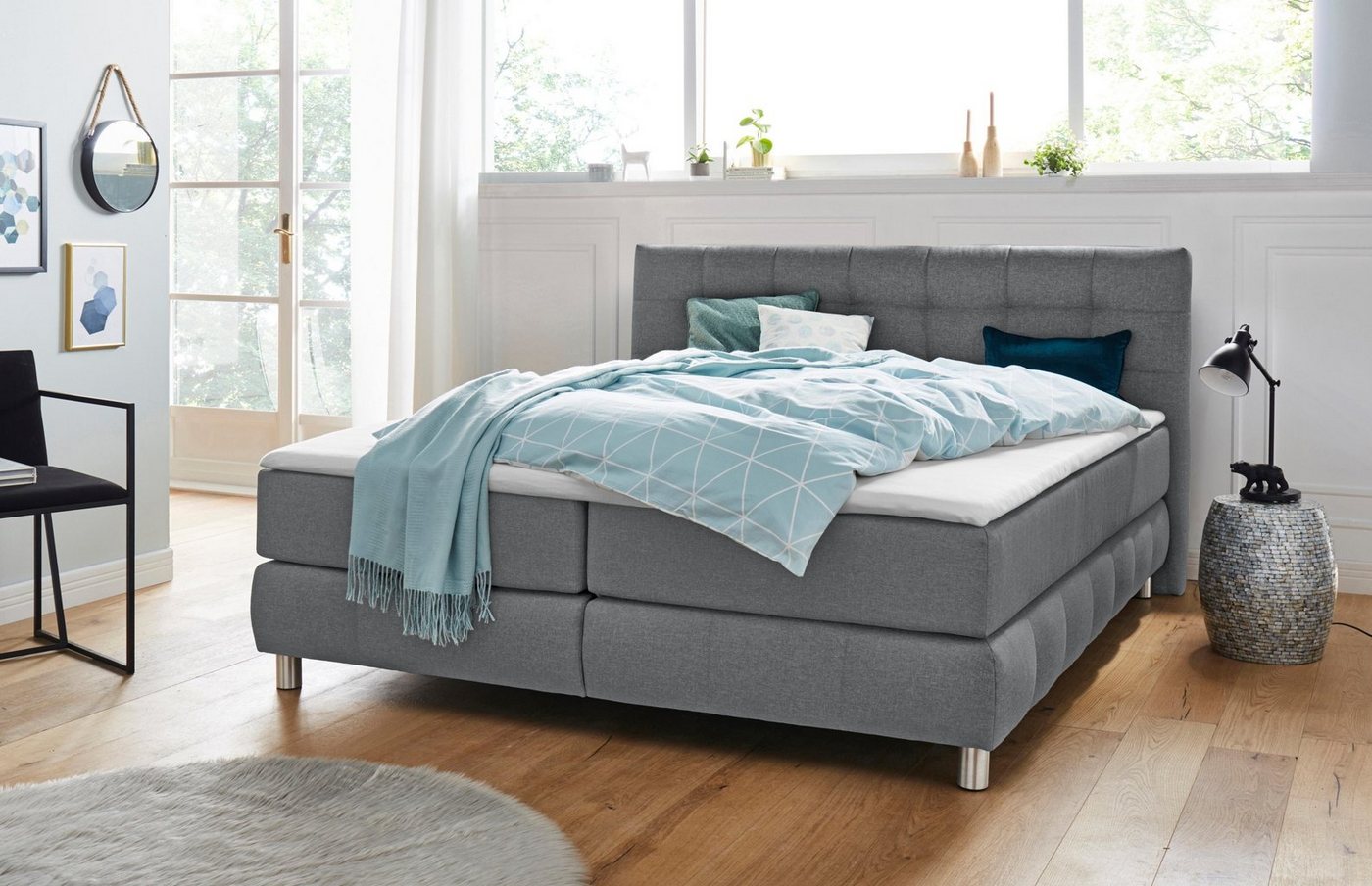 andas Boxspringbett Salo XXL, in Samtoptik oder Struktur, 6 Breiten in Überlänge 220cm, 4 Härtegrade andas Boxspringbett Salo XXL, in Samtoptik oder Struktur, 6 Breiten in Überlänge 220cm, 4 Härtegrade von andas
