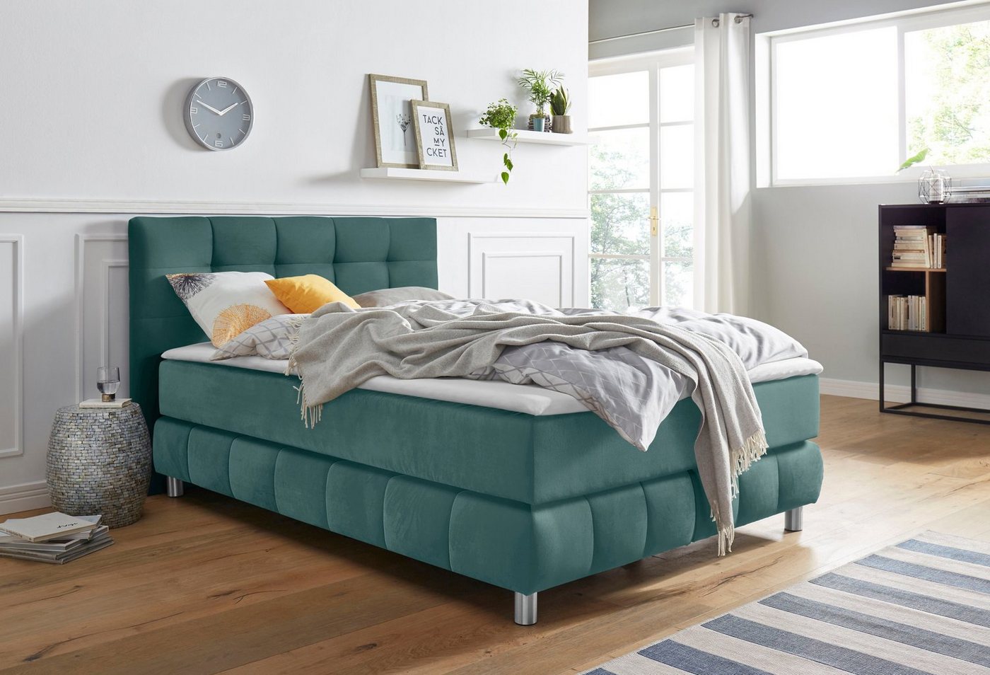 andas Boxspringbett Salo XXL, in Samtoptik oder Struktur, 6 Breiten in Überlänge 220cm, 4 Härtegrade andas Boxspringbett Salo XXL, in Samtoptik oder Struktur, 6 Breiten in Überlänge 220cm, 4 Härtegrade von andas