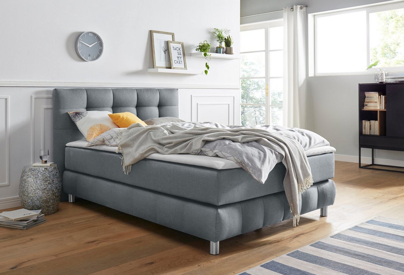 andas Boxspringbett Salo XXL, in Samtoptik oder Struktur, 6 Breiten in Überlänge 220cm, 4 Härtegrade andas Boxspringbett Salo XXL, in Samtoptik oder Struktur, 6 Breiten in Überlänge 220cm, 4 Härtegrade von andas
