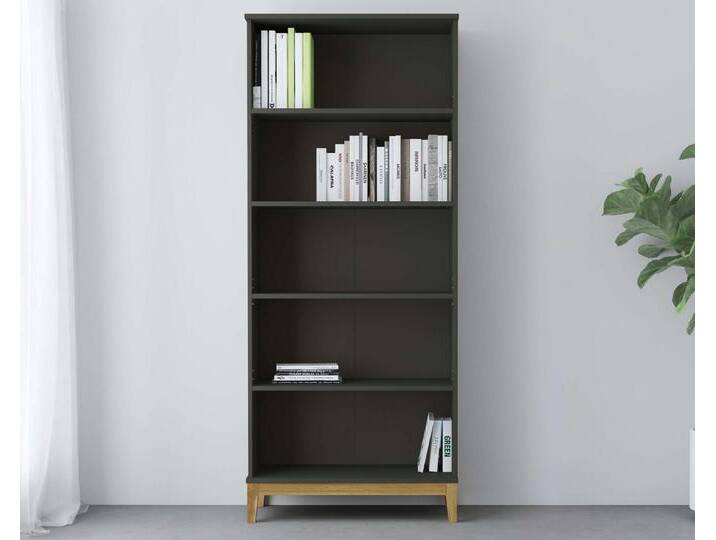 andas Bücherregal Maryd, mit Untergestell in Holzoptik, grau von andas