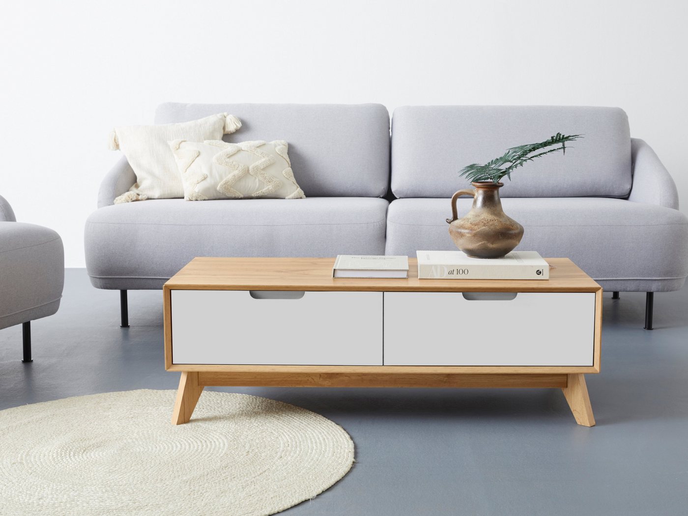 andas Couchtisch Pandrup, mit 2 Schubkasten, in verschiedenen Farben erhältlich, Höhe 37 cm andas Couchtisch Pandrup, mit 2 Schubkasten, in verschiedenen Farben erhältlich, Höhe 37 cm von andas