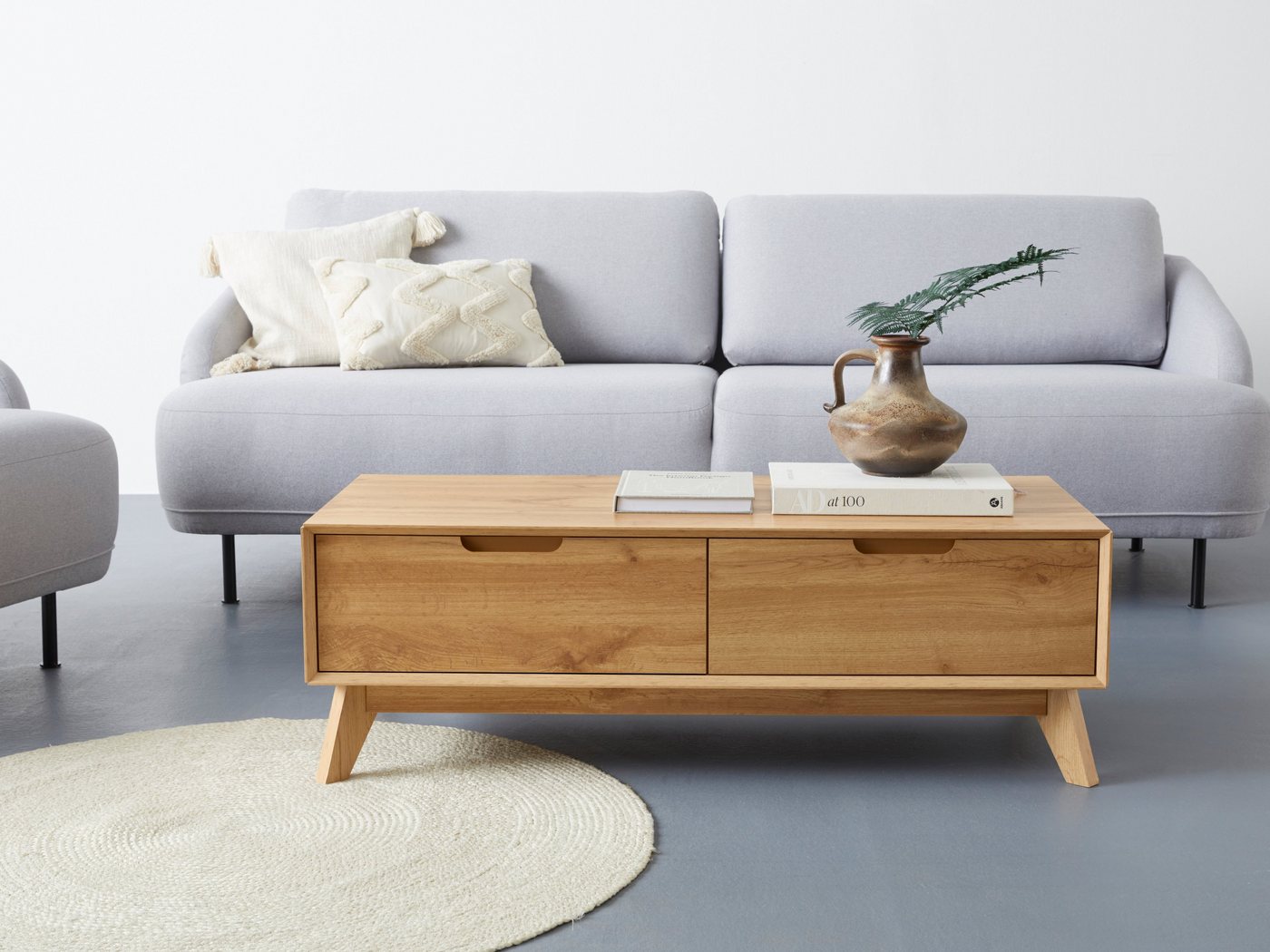 andas Couchtisch Pandrup, mit 2 Schubkasten, in verschiedenen Farben erhältlich, Höhe 37 cm andas Couchtisch Pandrup, mit 2 Schubkasten, in verschiedenen Farben erhältlich, Höhe 37 cm von andas