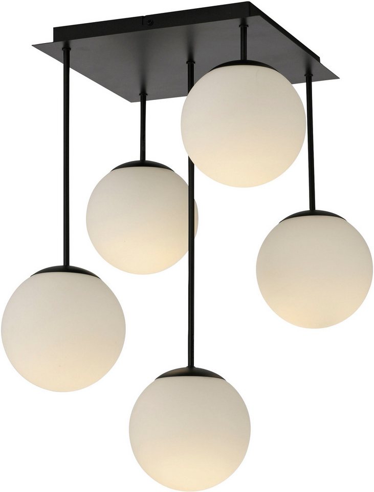 andas Deckenleuchte Nymölla, ohne Leuchtmittel, Deckenlampe mit großen Glaskugeln, amberfarben oder opal matt weiß andas Deckenleuchte Nymölla, ohne Leuchtmittel, Deckenlampe mit großen Glaskugeln, amberfarben oder opal matt weiß von andas